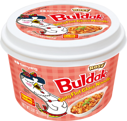 Buldak Wide Glass Noodle Rose - US 6219