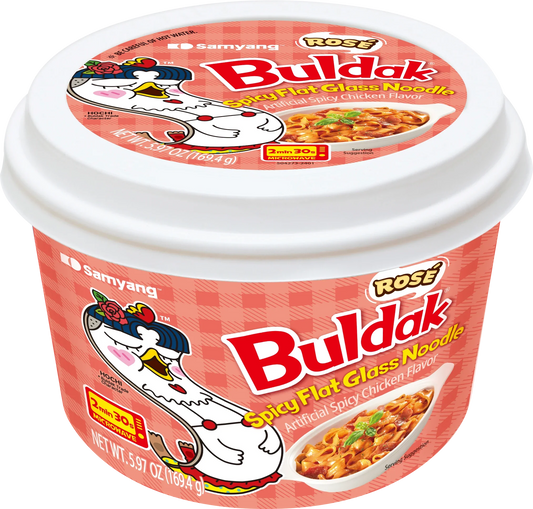 Buldak Wide Glass Noodle Rose - US 6219